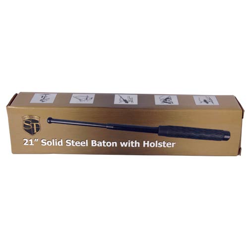 21 Inch Rubber Handle Steel Baton