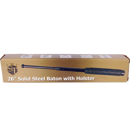 26 Inch Rubber Handle Steel Baton